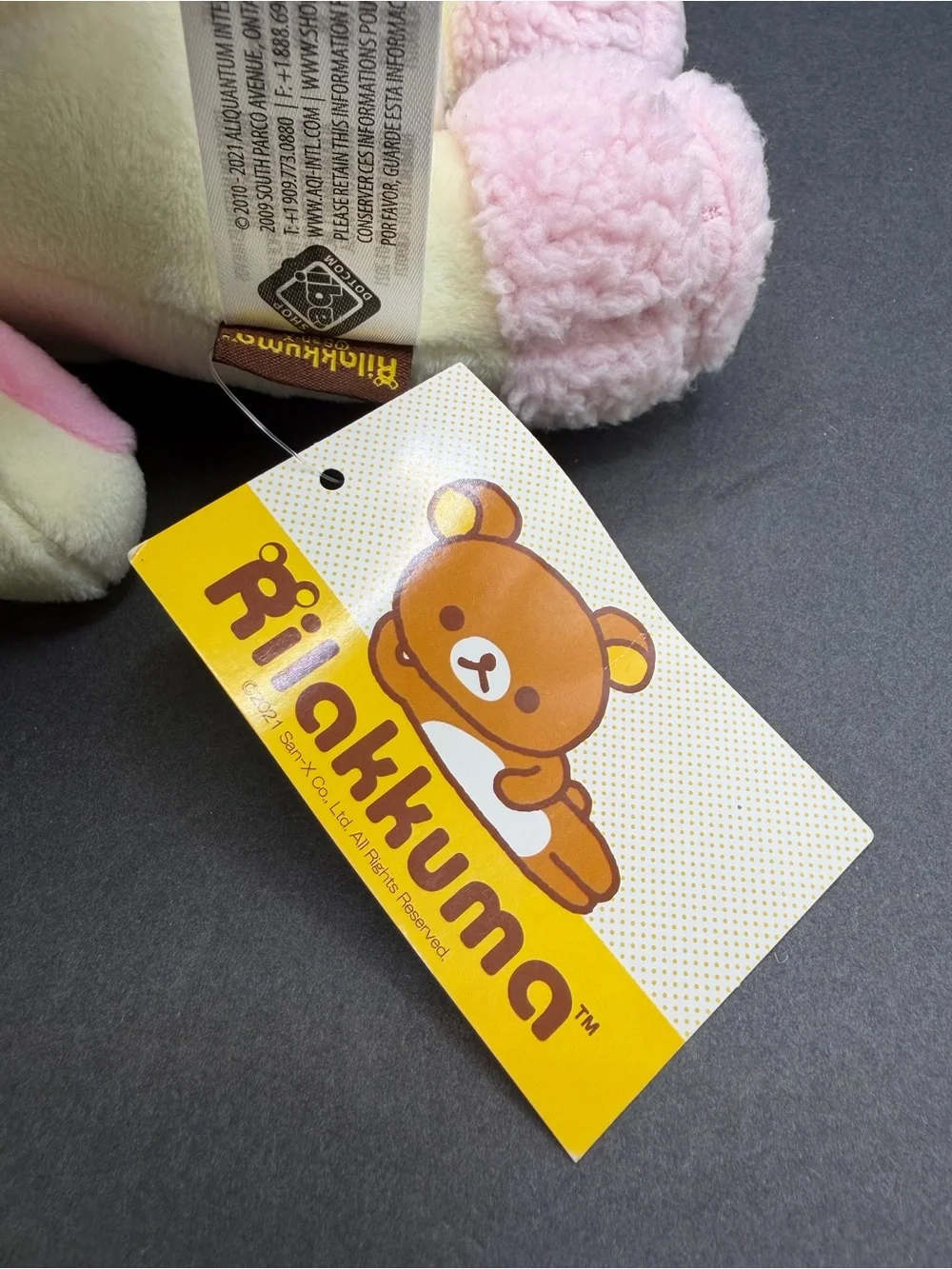 San-X, Korilakkuma Pink Hooded Plush Toy - Cute Bear Stuffed Animal